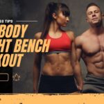 Two fitness models, a female and a male, showcasing toned bodies as a visual for a full body weight bench workout blog post on Physifury's website.